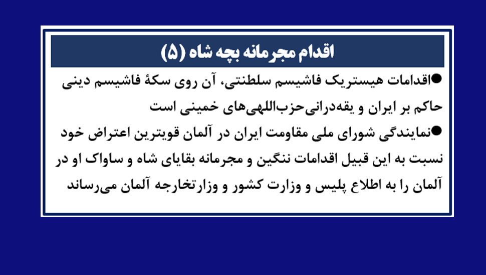 اقدام مجرمانه بچه شاه (۵)